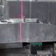 Aluminum casting with scanning laser line