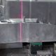 Aluminum casting with scanning laser line